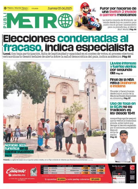 Portada de Publimetro Merida