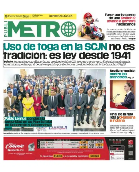 Portada de Publimetro Guadalajara