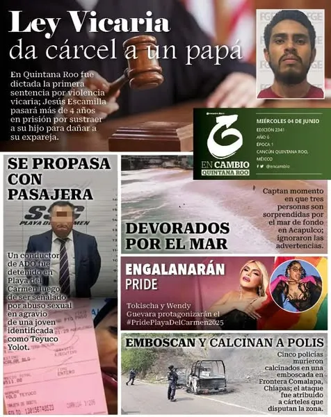 Portada de En Cambio - Quintana Roo (contraportada) del miércoles, 4 de junio de 2025