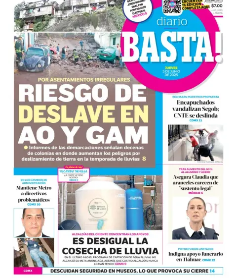 Portada de Basta del jueves, 5 de junio de 2025