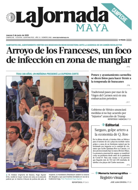 Portada de La Jornada Maya Campeche del jueves, 5 de junio de 2025