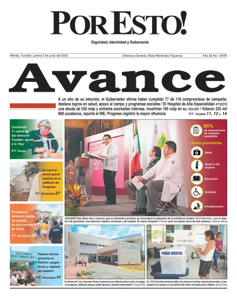 Portada de Por Esto (merida, Yucatan) del jueves, 5 de junio de 2025