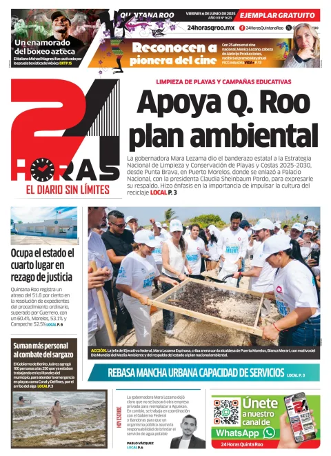 Portada de 24 Horas Quintana Roo
