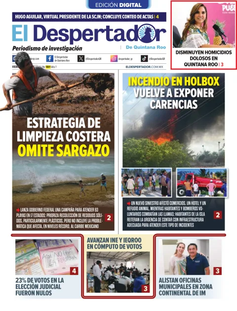 Portada de El Despertador de Quintana Roo