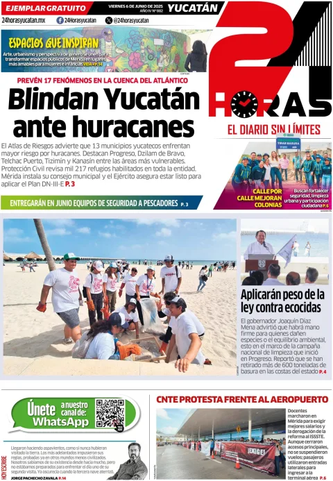Portada de 24 Horas Yucatan
