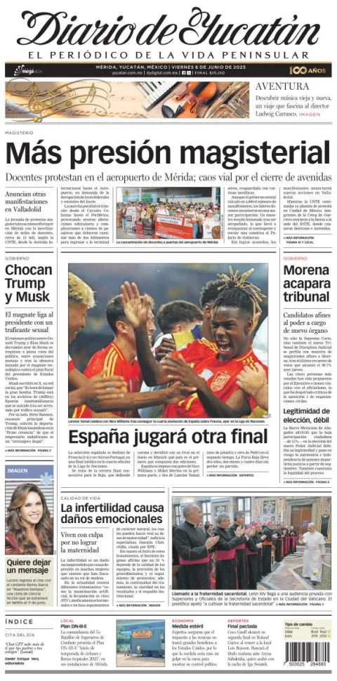 Portada de Diario de Yucatán