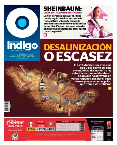 Portada de Reporte Indigo del viernes, 6 de junio de 2025