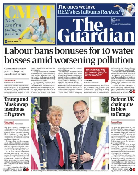 Portada de The Guardian (reino Unido)