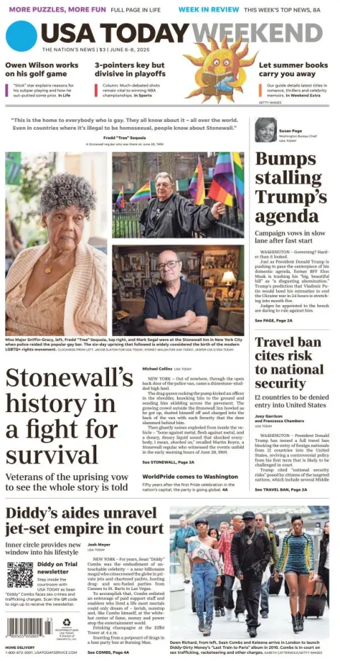 Portada de Usa Today