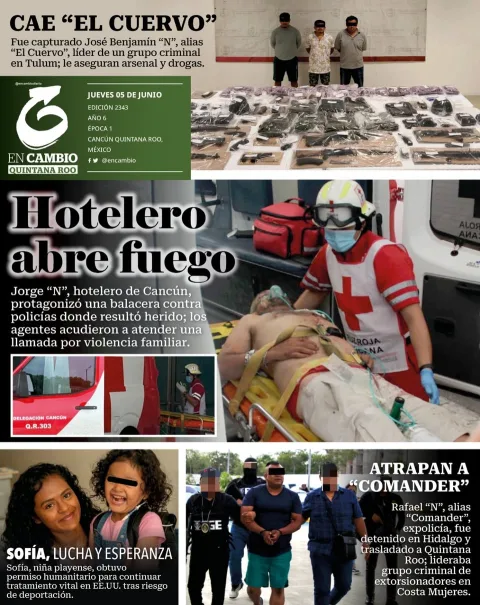Portada de En Cambio - Quintana Roo (contraportada) del jueves, 5 de junio de 2025