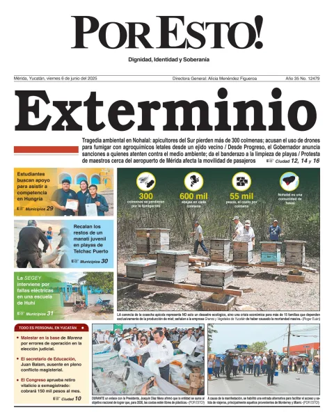 Portada de Por Esto (merida, Yucatan) del viernes, 6 de junio de 2025