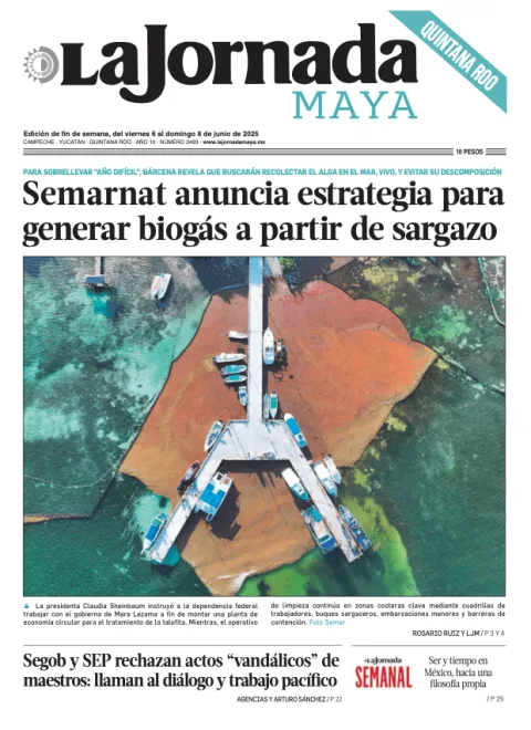 Portada de La Jornada Maya Quintana Roo del viernes, 6 de junio de 2025
