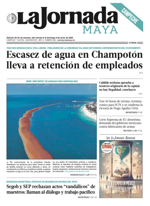 Portada de La Jornada Maya Campeche del viernes, 6 de junio de 2025