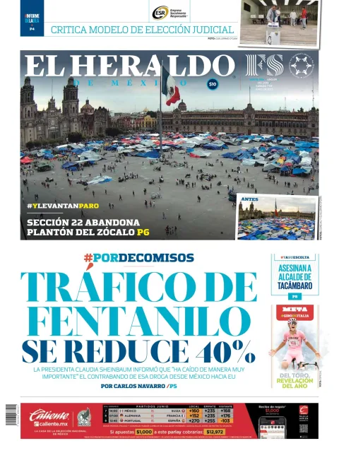 Portada de El Heraldo de Mexico