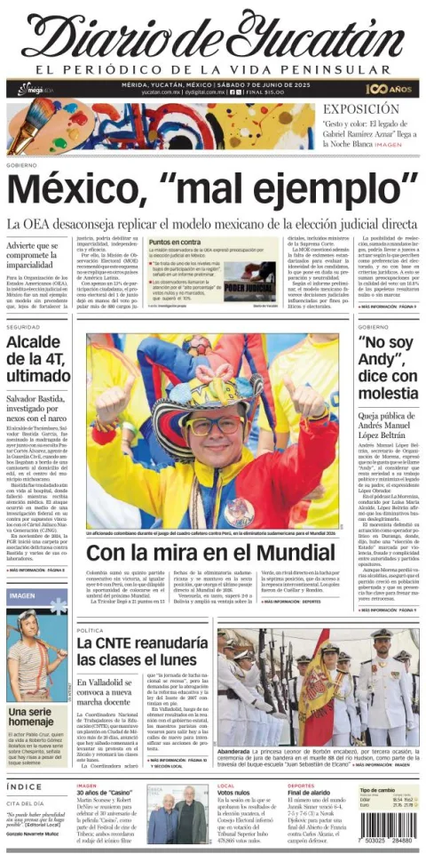 Portada de Diario de Yucatán
