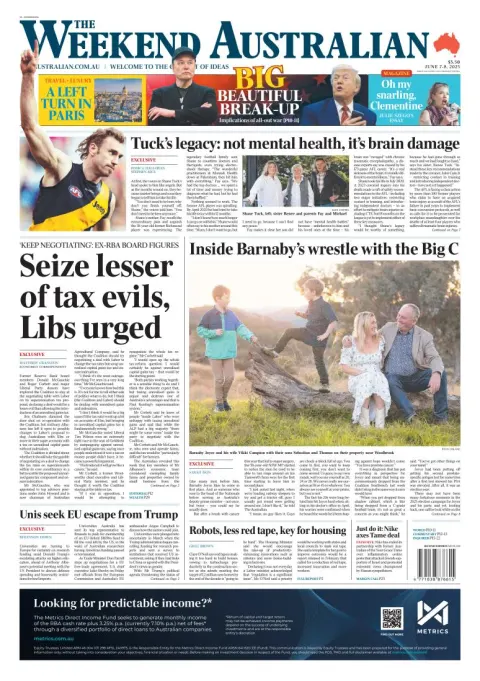 Portada de The Australian
