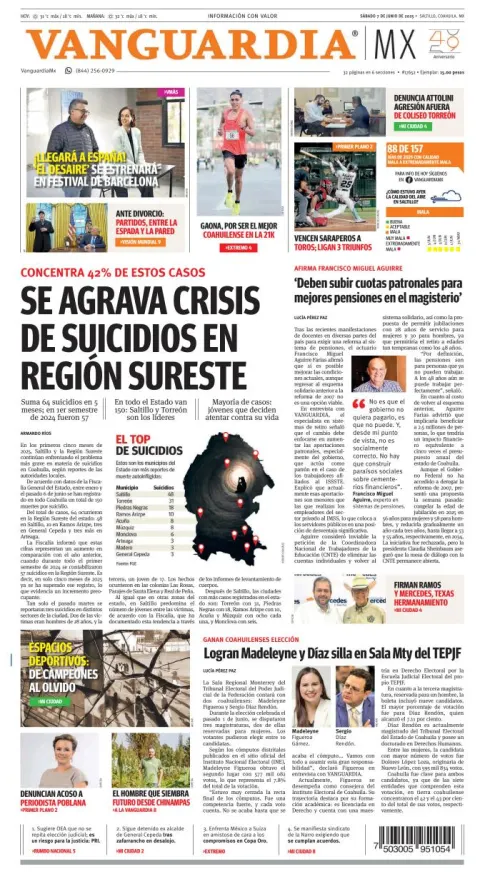 Portada de Vanguardia