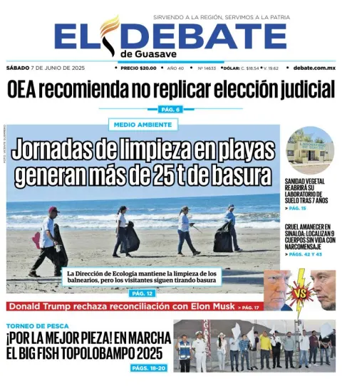 Portada de El Debate de Guasave