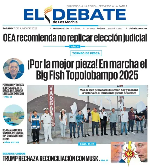 Portada de El Debate de los Mochis