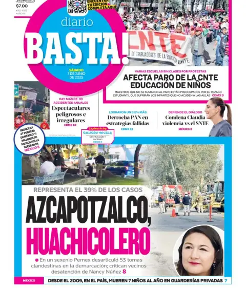 Portada de Basta del sábado, 7 de junio de 2025