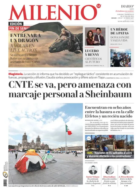 Portada de Milenio Leon del sábado, 7 de junio de 2025