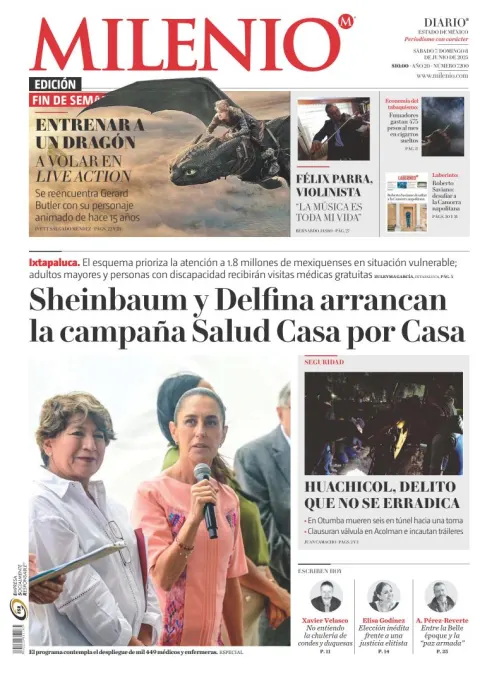 Portada de Milenio Edo de Mexico del sábado, 7 de junio de 2025