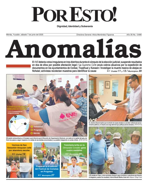 Portada de Por Esto (merida, Yucatan) del sábado, 7 de junio de 2025