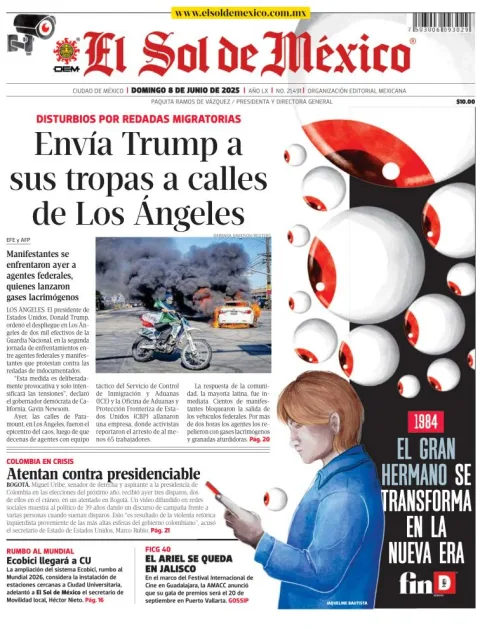 Portada de El Sol de Mexico