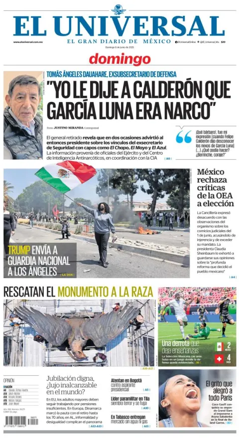 Portada de El Universal