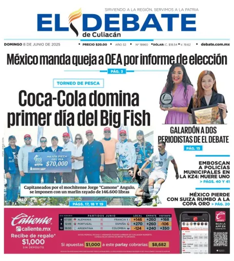 Portada de El Debate de Culiacan
