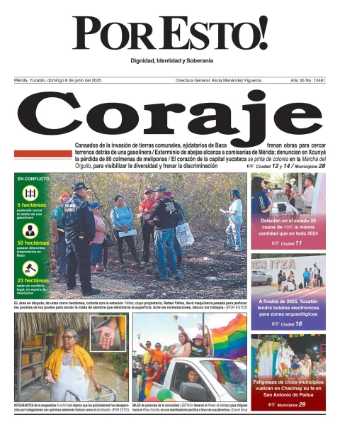 Portada de Por Esto (merida, Yucatan) del domingo, 8 de junio de 2025