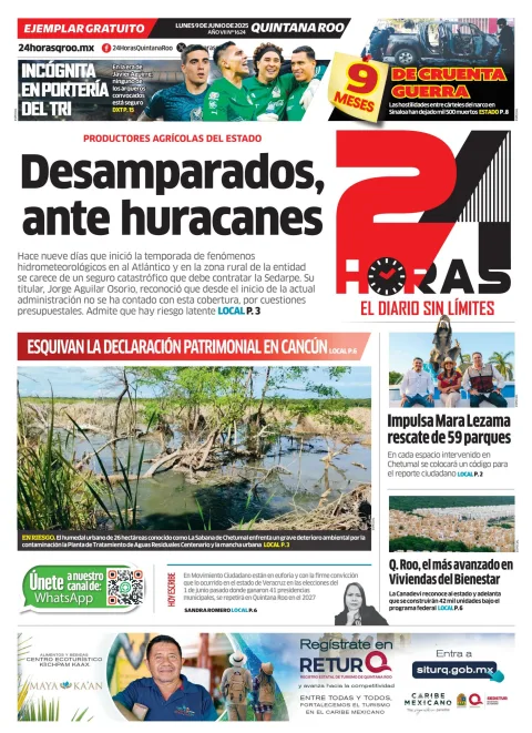 Portada de 24 Horas Quintana Roo