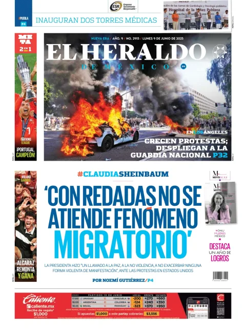 Portada de El Heraldo de Mexico