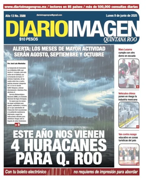 Portada de Diario Imagen Quintana Roo