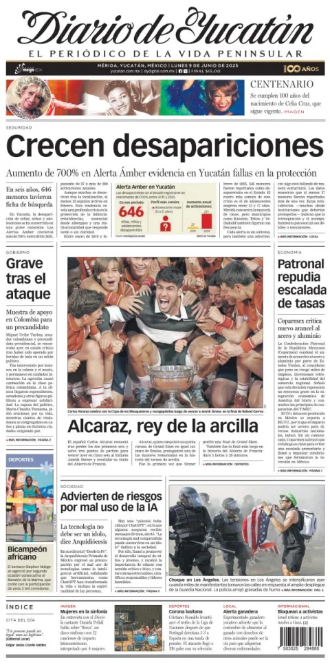 Portada de Diario de Yucatán