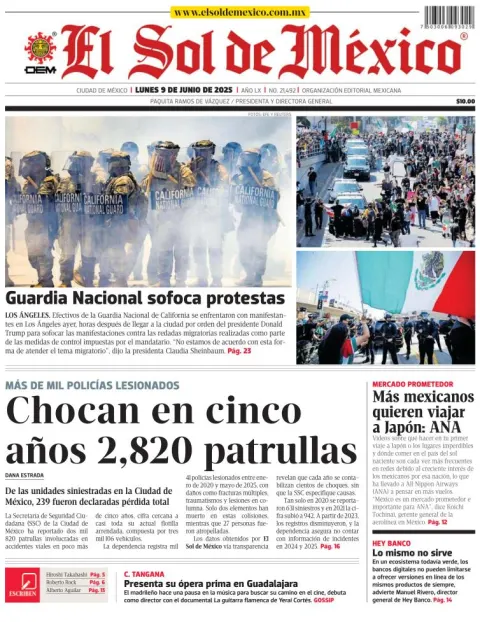 Portada de El Sol de Mexico