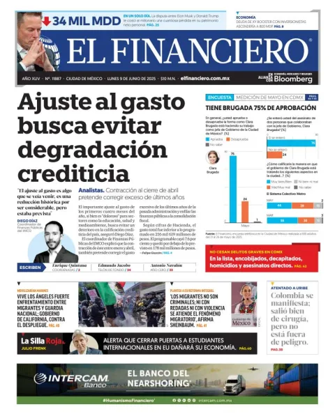 Portada de El Financiero