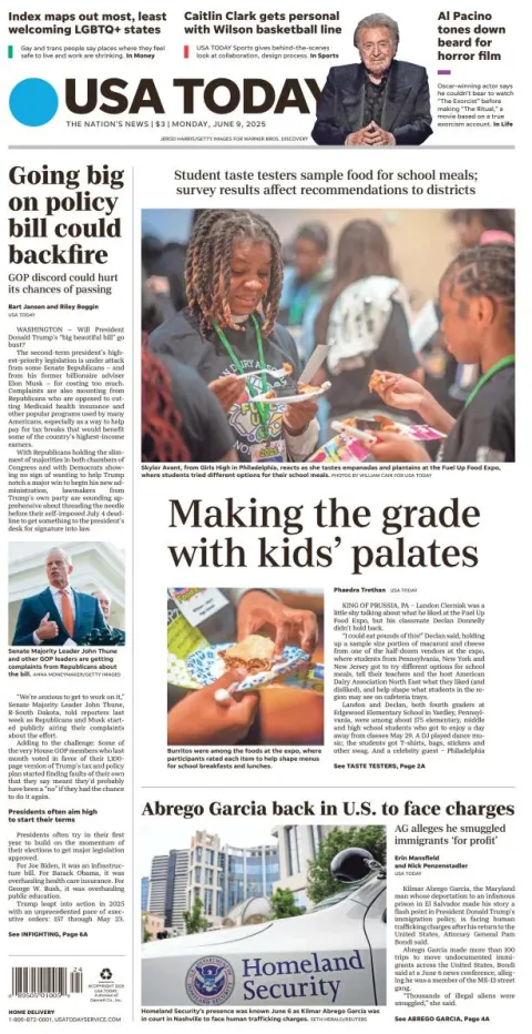 Portada de Usa Today