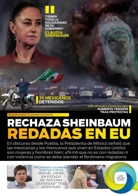Portada de El Quintana Roo (contraportada) del lunes, 9 de junio de 2025
