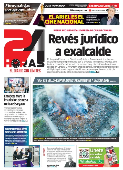 Portada de 24 Horas Quintana Roo