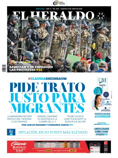 Portada de El Heraldo de Mexico