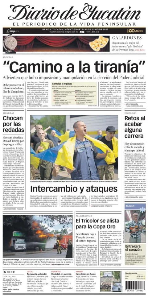 Portada de Diario de Yucatán