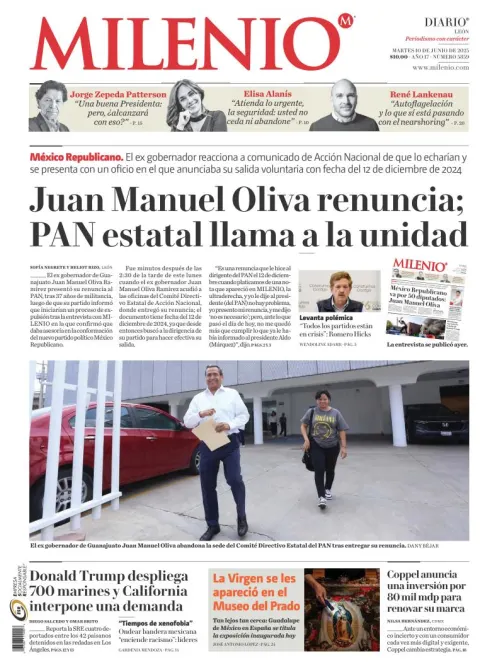 Portada de Milenio Leon del martes, 10 de junio de 2025