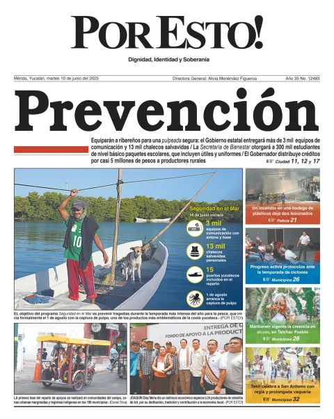 Portada de Por Esto (merida, Yucatan) del martes, 10 de junio de 2025