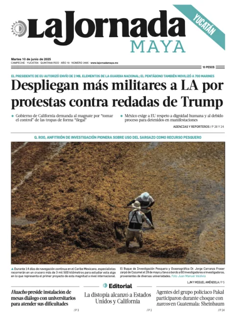 Portada de La Jornada Maya Yucatán del martes, 10 de junio de 2025