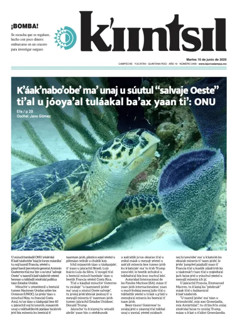Portada de La Jornada - Kiintsil del martes, 10 de junio de 2025