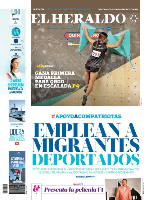 Portada de El Heraldo de Mexico - Quintana Roo del martes, 10 de junio de 2025