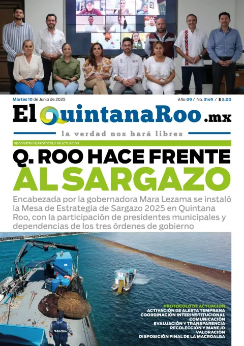 Portada de El Quintana Roo (portada) del martes, 10 de junio de 2025