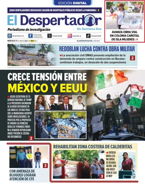 Portada de El Despertador de Quintana Roo