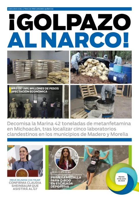 Portada de El Quintana Roo (contraportada) del martes, 10 de junio de 2025